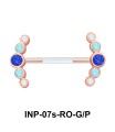 Multiple Rhinestone Double Nipple Piercing INP-07s
